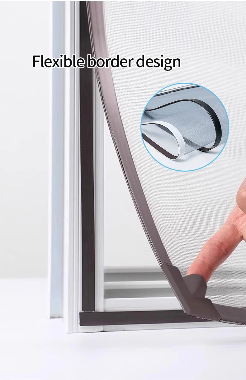 DIY Custom size 2025 Magnetic screen window, mosquito net magnetic curtain, invisible, household magnet self-adhesive window