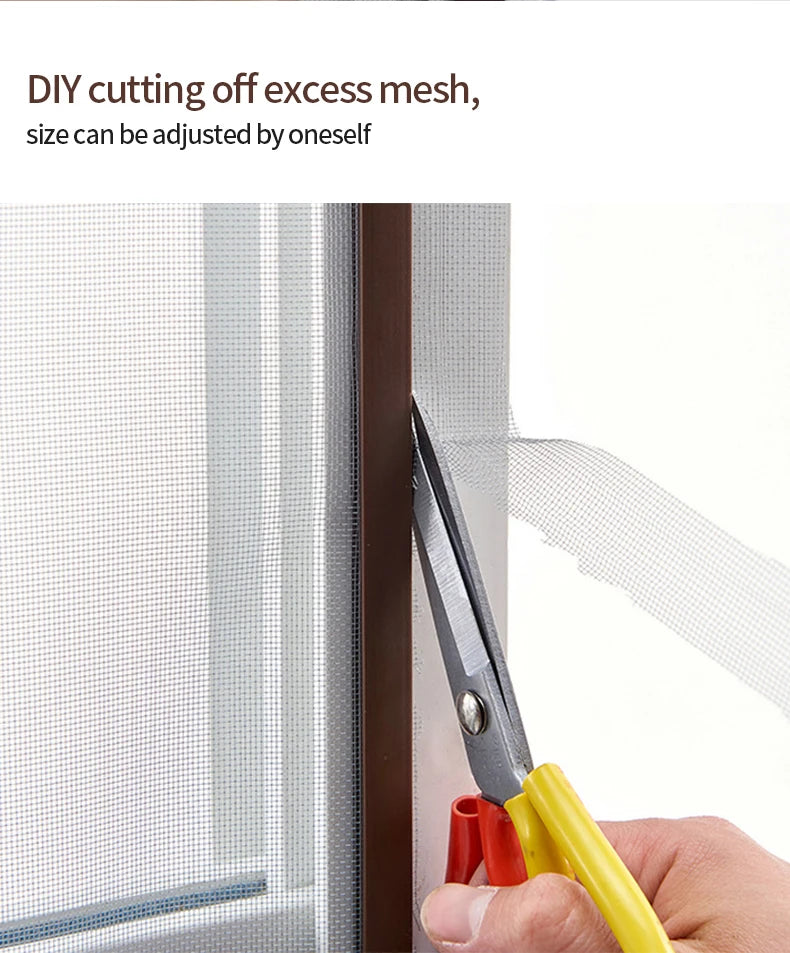 DIY Custom size 2025 Magnetic screen window, mosquito net magnetic curtain, invisible, household magnet self-adhesive window