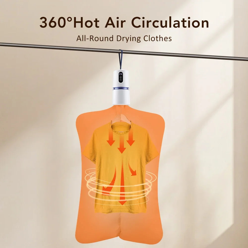 110-220V Smart Portable Clothes Dryer Clothes Laundry Tumble Dryer With Timing Laundry Dryers Outdoor Travel Garment Clothing