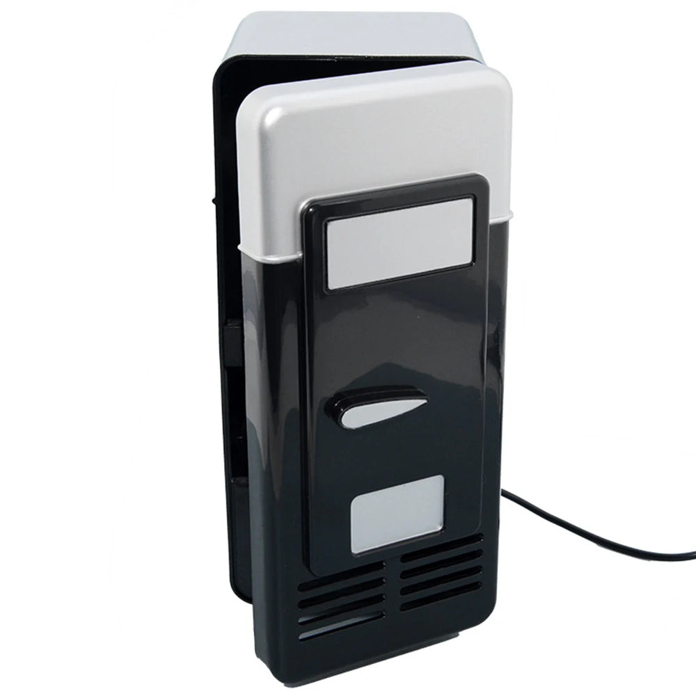 Mini USB Fridge Portable Cooler Beverage Drink Cans Cooler / Warmer Refrigerator for Car Laptop PC Computer Black Red Color 2025