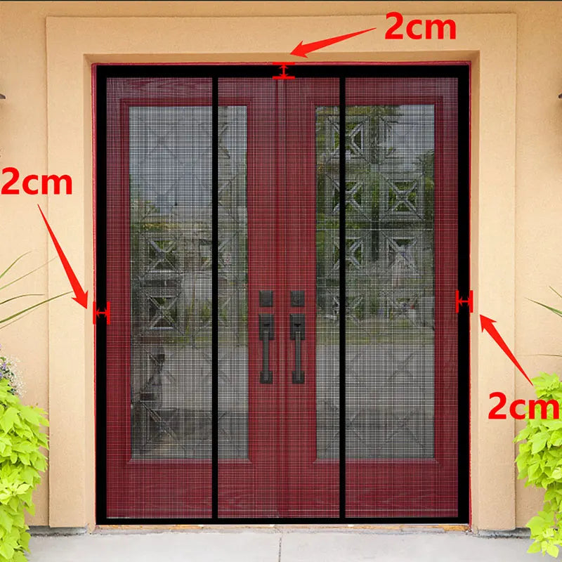 DTGJ Magnetic Door Screen Mosquito Net Custom Size Summer Anti insect Mesh Automatic Closing Curtain Applicable to glass doors