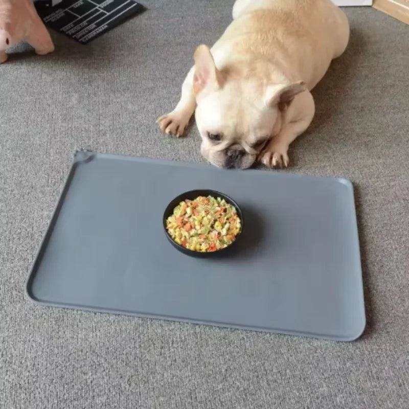 Silicone Pet Food Mat Waterproof Non-Slip Cat Dog Feeding Bowl Pad Easy Clean Pet Accessories