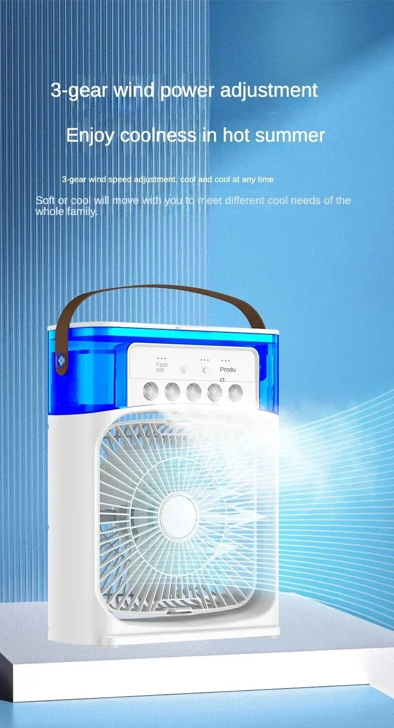 Lenovo Portable Humidifier Fan Air Conditioner Household Small Air Cooler Hydrocooling Air Adjustment For Office 3 Speed Fan New