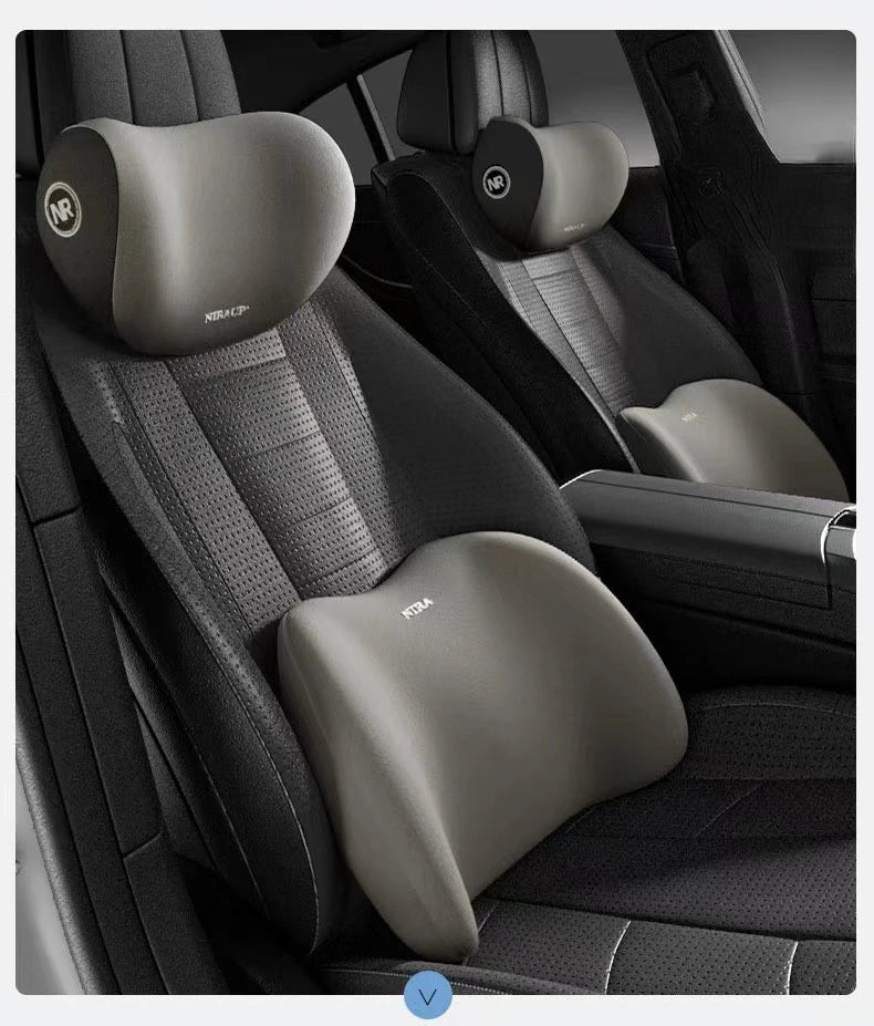 Car Memory Foam Neck Pillow Protection Lumbar Backrest Cushion Lumbar Cushion Car Headrest Cushion
