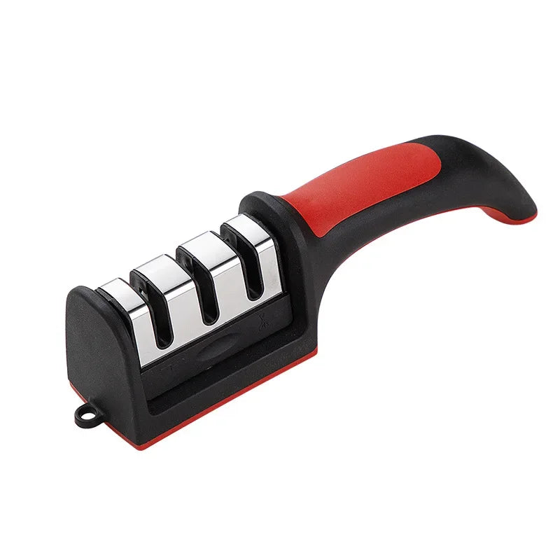 3/4 Segment Knife Sharpener Three-stage Cutting Knife Kitchen Multifunctional Handheld Fast Sharpening Stone  Kitchen Supplies