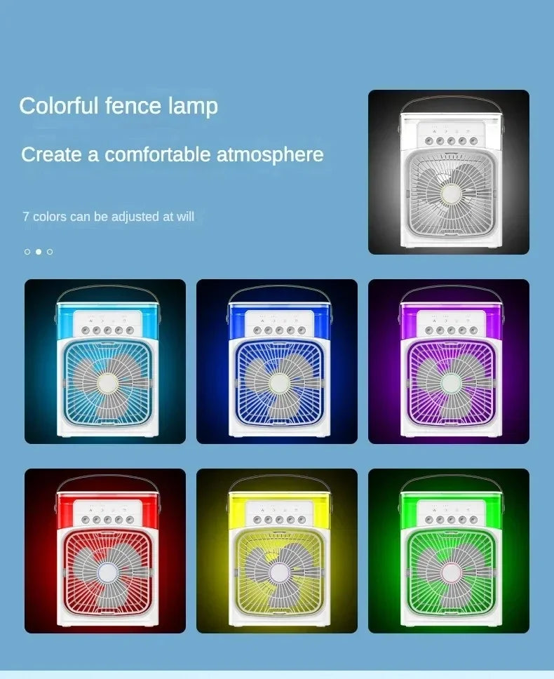 Lenovo Portable Humidifier Fan Air Conditioner Household Small Air Cooler Hydrocooling Air Adjustment For Office 3 Speed Fan New
