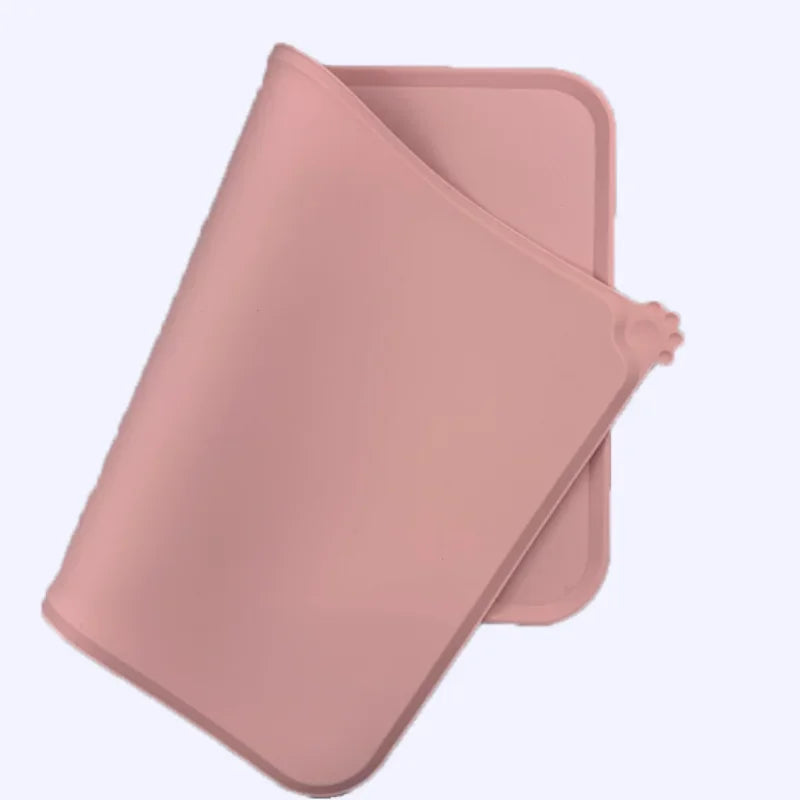 Silicone Pet Food Mat Waterproof Non-Slip Cat Dog Feeding Bowl Pad Easy Clean Pet Accessories