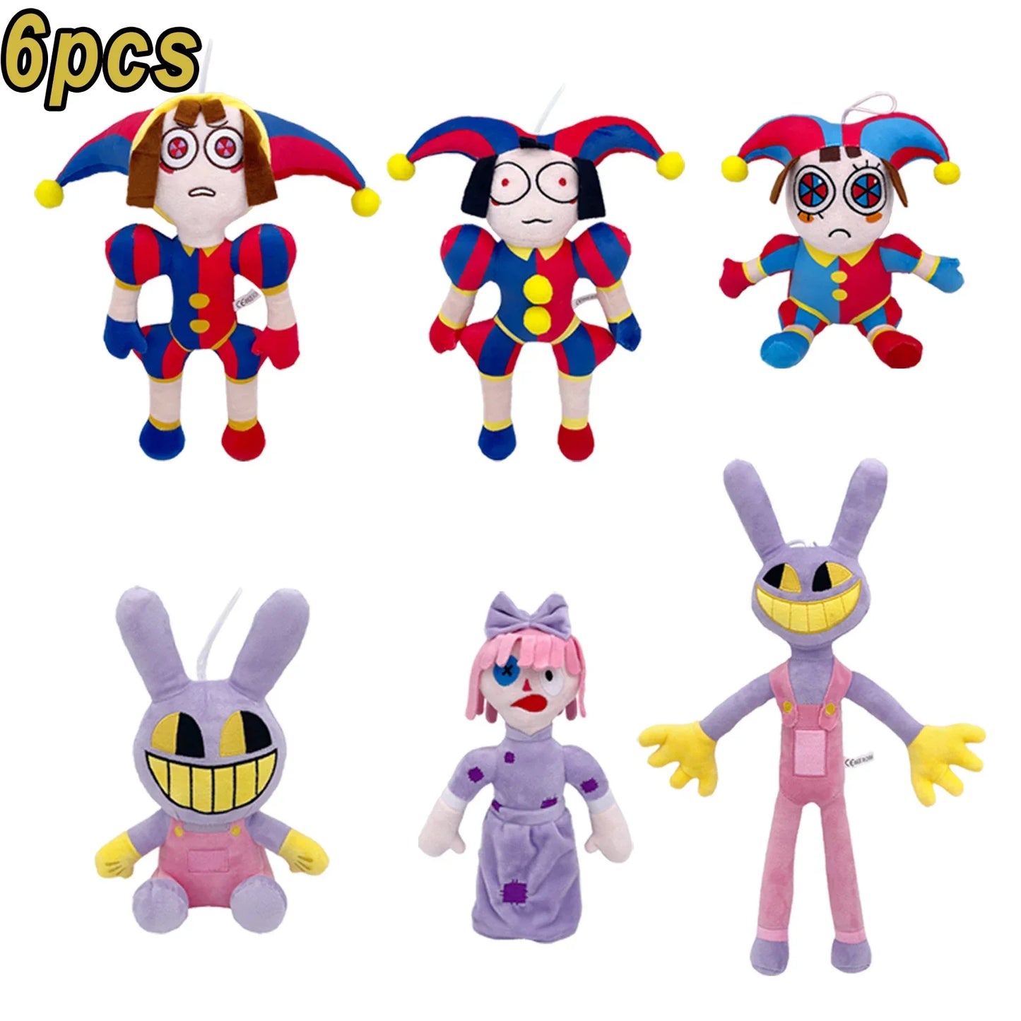 New Styles The Amazing Digital Circus Pomni Jax Plush Toy Anime Cute Theater Rabbit Doll Cartoon Clown Christmas Kids Gifts