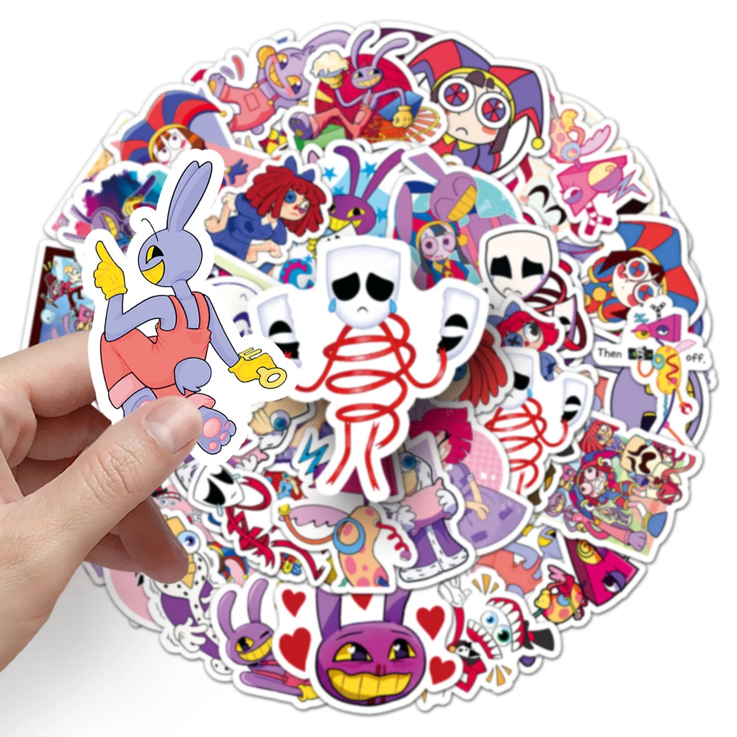 54 PCS The Amazing Digital Circus Sticker Cartoon Skateboard Water Cup Decoration Graffiti Sticker Children’s Toy Birthday Gift