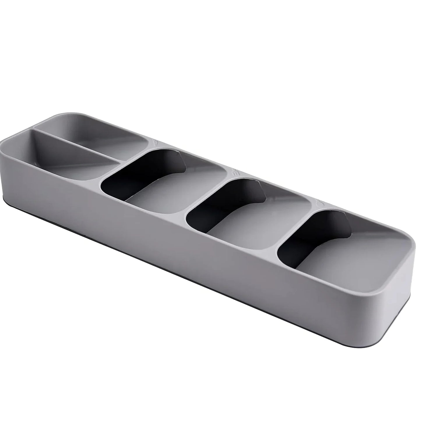 Compact Silverware Organizer Tray Kitchen Drawer Utensil Holder Cutlery Storage Space-Saving Durable Plastic Flatware Divider