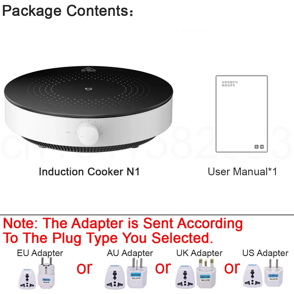 MIJIA Induction Cooktop N1,6 Gear Fire Adjustment,8 Safety Protection,Electric Induction Cookers,2100W Power,220V Voltage