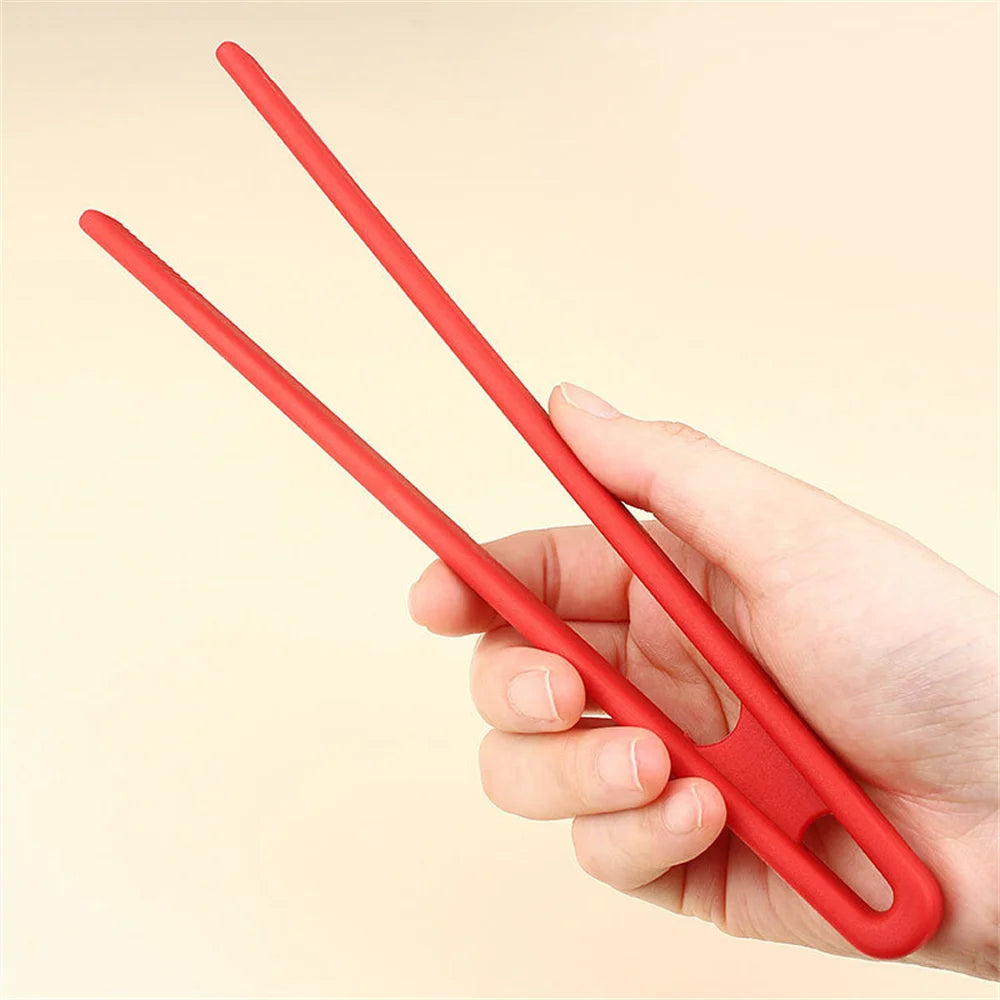 Silicone Home Kitchen Cooking Tongs Food Grade Silicone Thickened Long Handle BBQ Grill Clip Silicone Food Tong