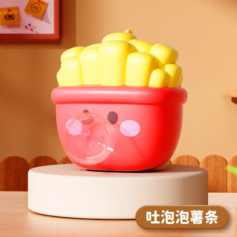 Cute Food Series Spitting Bubbles Squishy Squeeze Toys Anxiety Stress Relief Sensory Antistress Toys For Adults Kids Toys Gifts