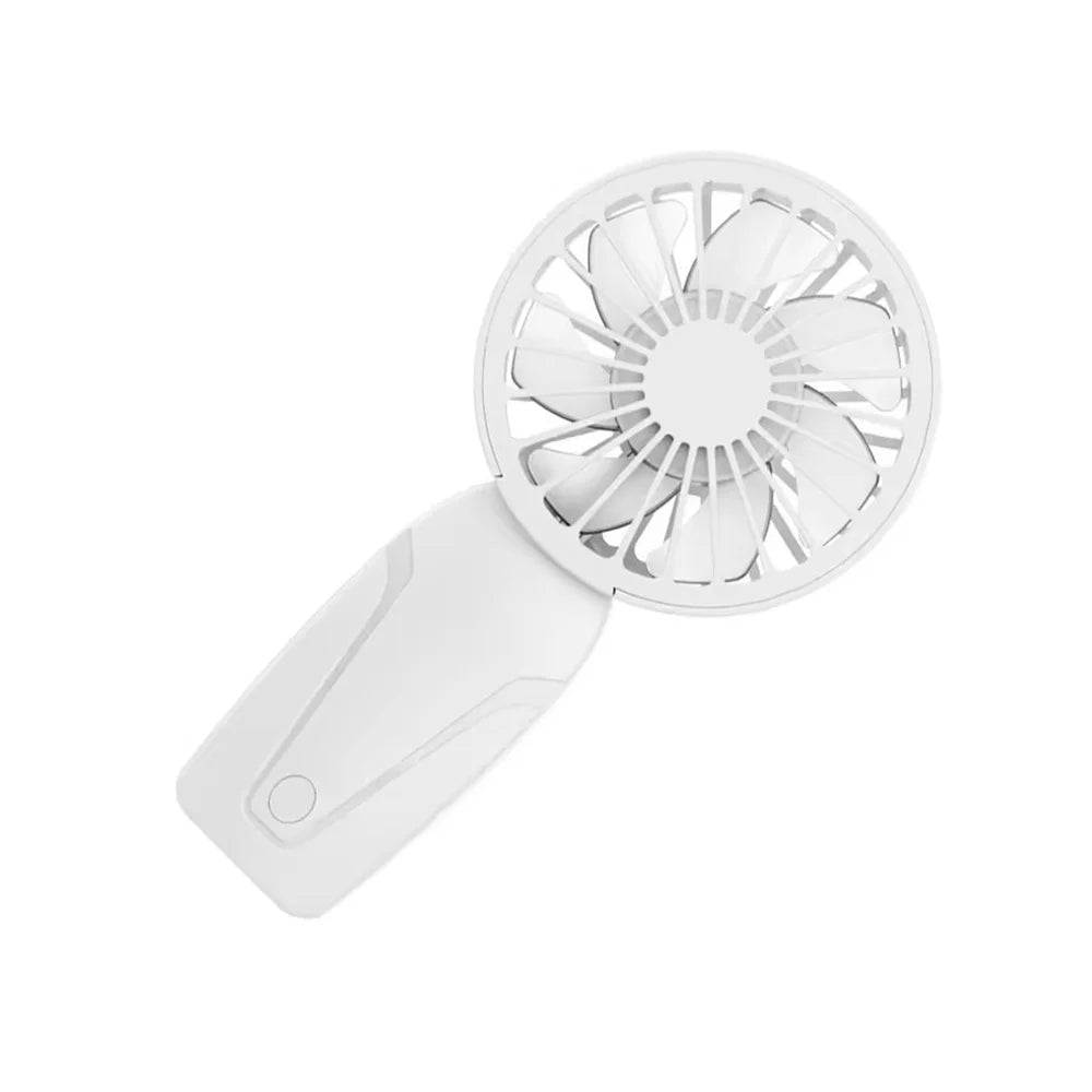 Noise Free Rechargeable Mini Fan For Silent Cooling Experience Lightweight Portable Mini Pocket Fan white ﻿