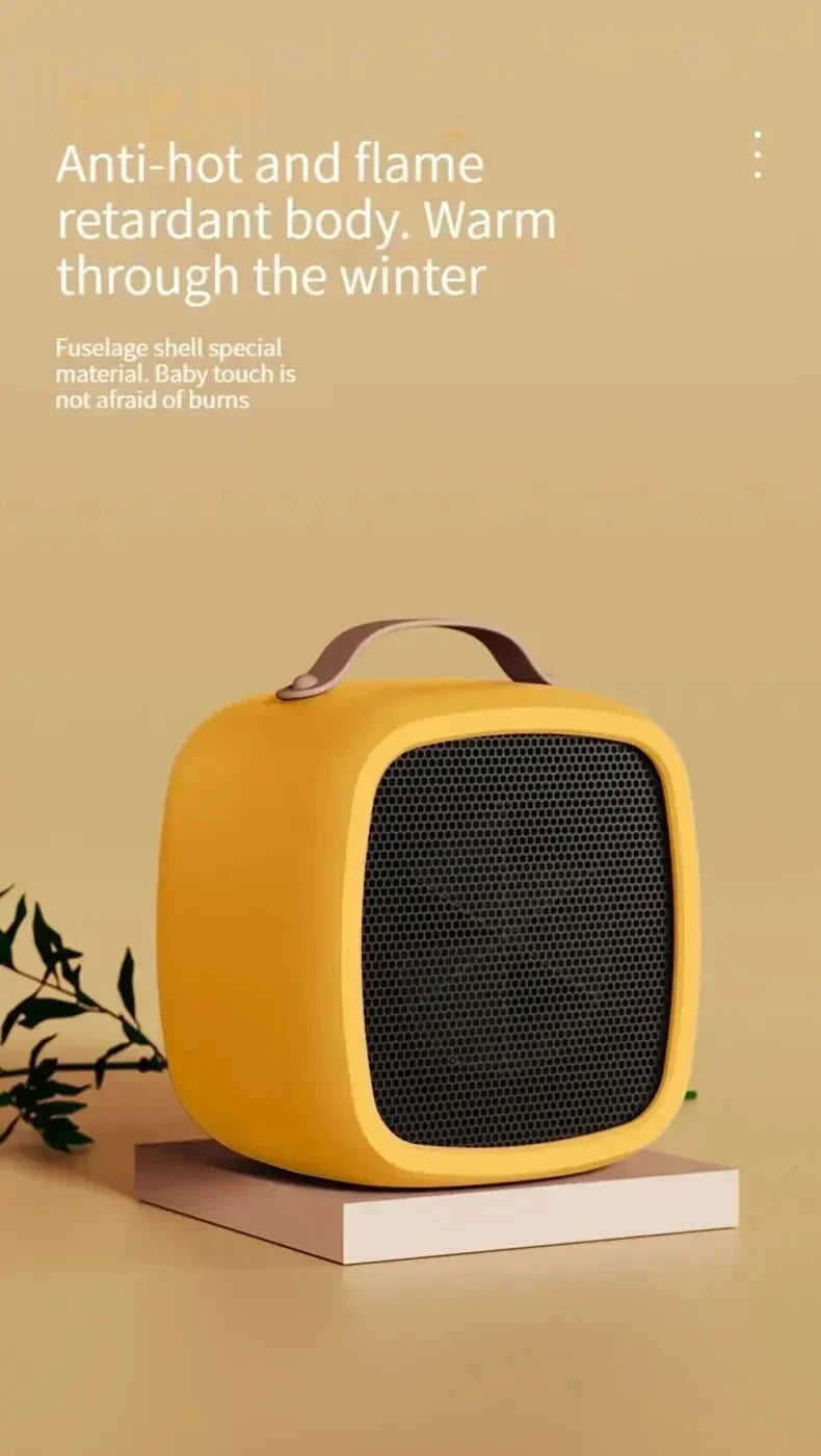 Mini Portable Heaters Desktop Mutes Fast Heating Warmer Fan 500W PTC-Ceramic Warm Air Heaters for Indoor Office Winter