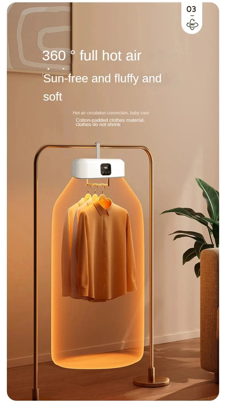HOMEFISHMultifunctional Dryer Electric Clothes Home Cabinet Floor Machine Dryers Warm Air Dryer With Timing Home with Remote