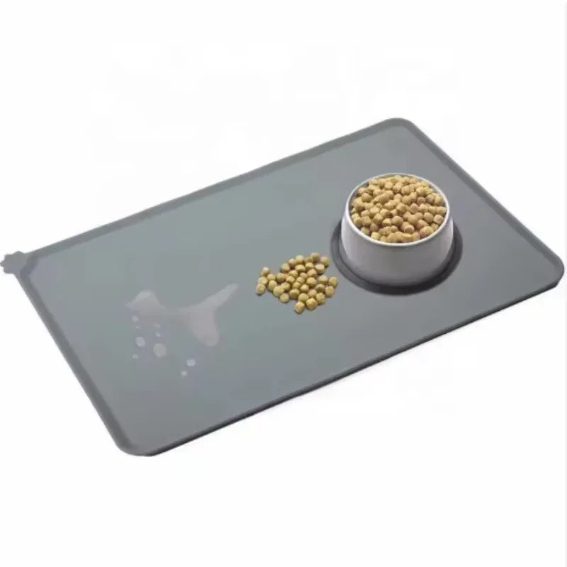 Silicone Pet Food Mat Waterproof Non-Slip Cat Dog Feeding Bowl Pad Easy Clean Pet Accessories