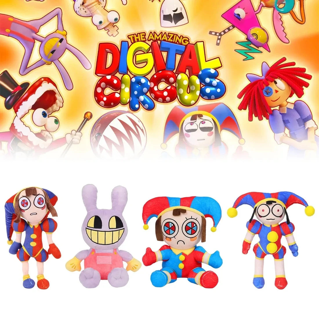*New The Amazing Digital Circus Plush Clown Ragatha pomni Cartoon Jax Doll Joker Plush Soft Stuffed Sofa Decorate Christmas Gift