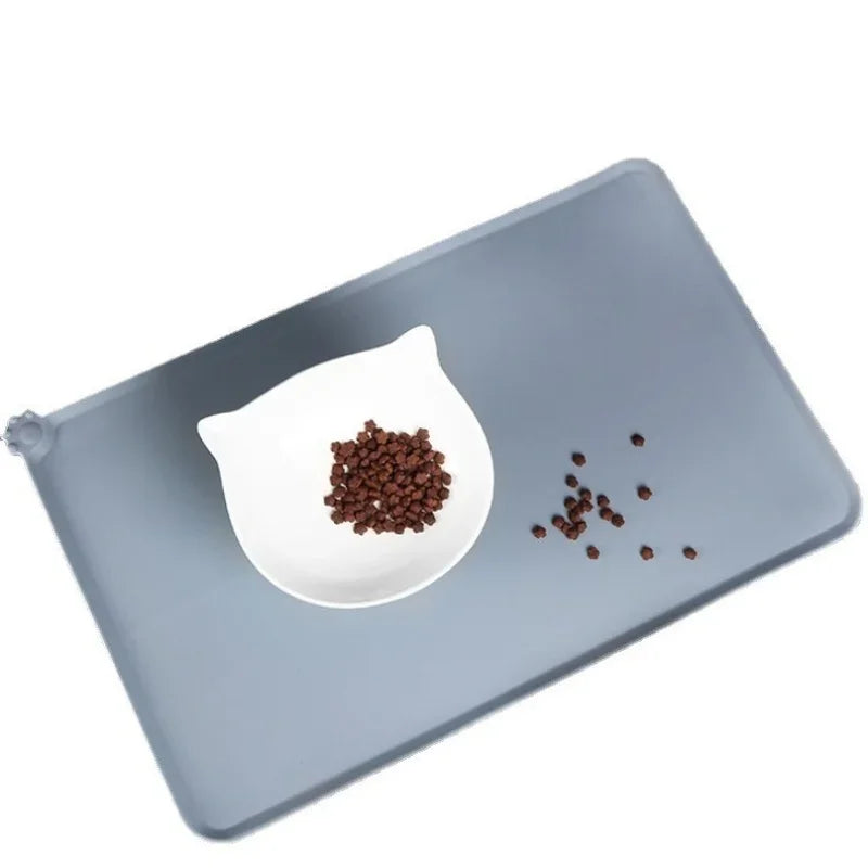Silicone Pet Food Mat Waterproof Non-Slip Cat Dog Feeding Bowl Pad Easy Clean Pet Accessories