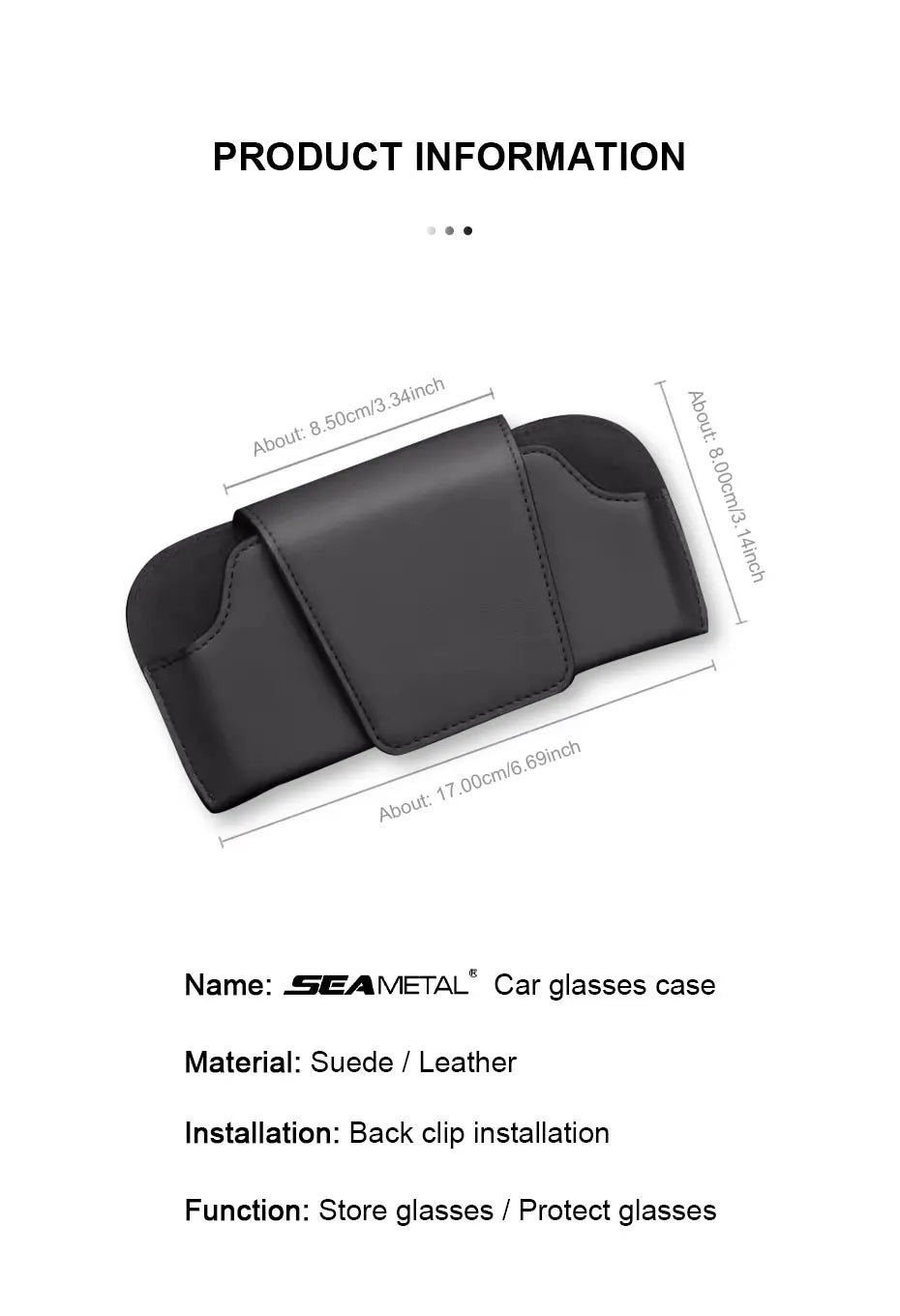 BLALION Car Glasses Case Auto Sun Visor Suede Glasses Holder Sunglasses Clip Card Ticket Holder Universal Interior Accessories