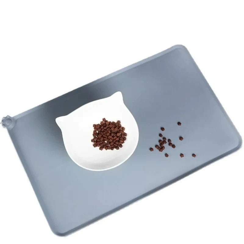 Silicone Pet Food Mat Waterproof Non-Slip Cat Dog Feeding Bowl Pad Easy Clean Pet Accessories