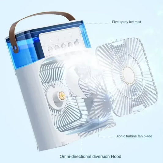Lenovo Portable Humidifier Fan Air Conditioner Household Small Air Cooler Hydrocooling Air Adjustment For Office 3 Speed Fan New