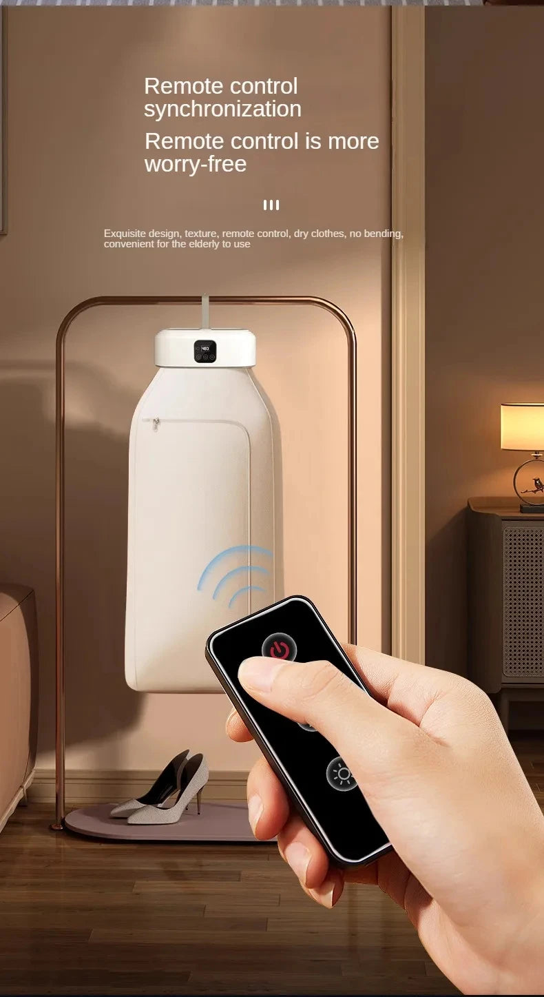HOMEFISHMultifunctional Dryer Electric Clothes Home Cabinet Floor Machine Dryers Warm Air Dryer With Timing Home with Remote