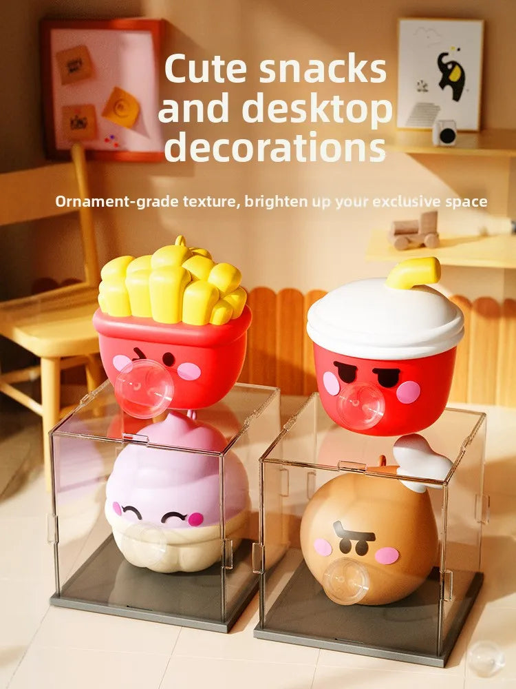 Cute Food Series Spitting Bubbles Squishy Squeeze Toys Anxiety Stress Relief Sensory Antistress Toys For Adults Kids Toys Gifts
