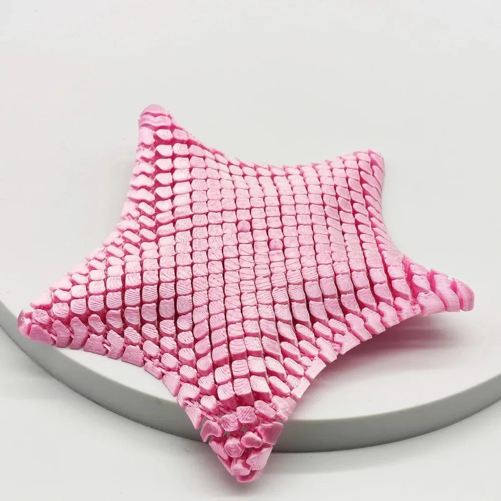 3D Printed Starfish 12cm Ornament Marine Animal Decor Ocean Themed Desk Toy Movable Joints Stress Relief Gift for Home Office