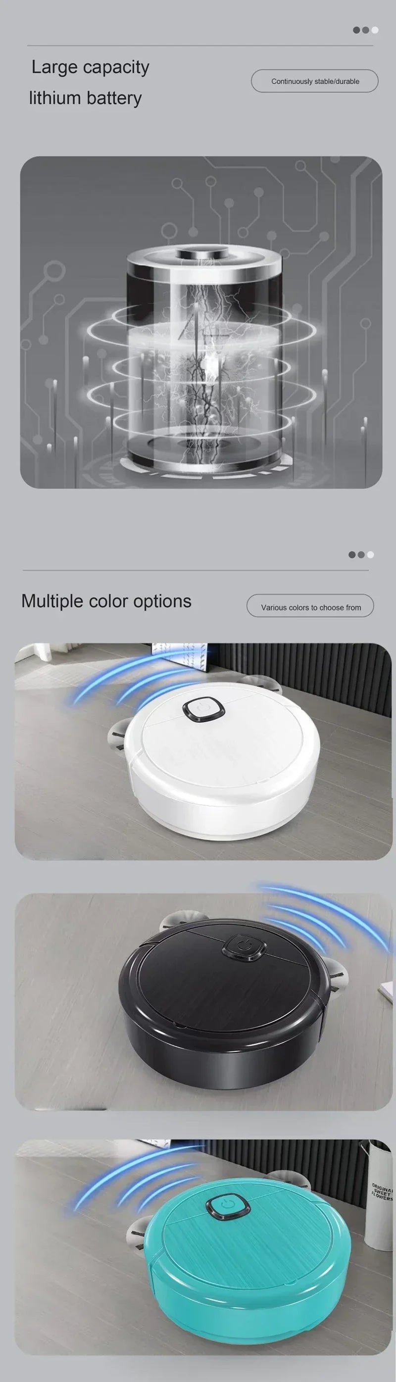 Lenovo 3-in-1 Smart Sweeping Robot Vacuum Mop 4000pa Strong Suction Washable Mop For Pet Hair Hard Floor Ideal Home Kitchen Room
