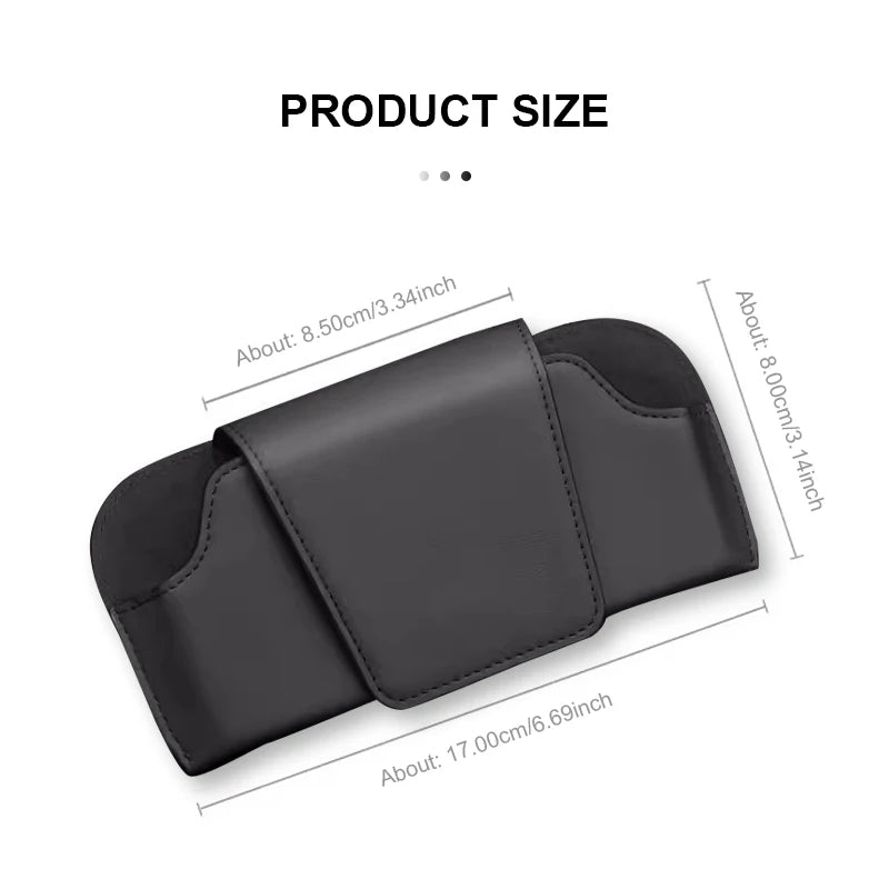BLALION Car Glasses Case Auto Sun Visor Suede Glasses Holder Sunglasses Clip Card Ticket Holder Universal Interior Accessories