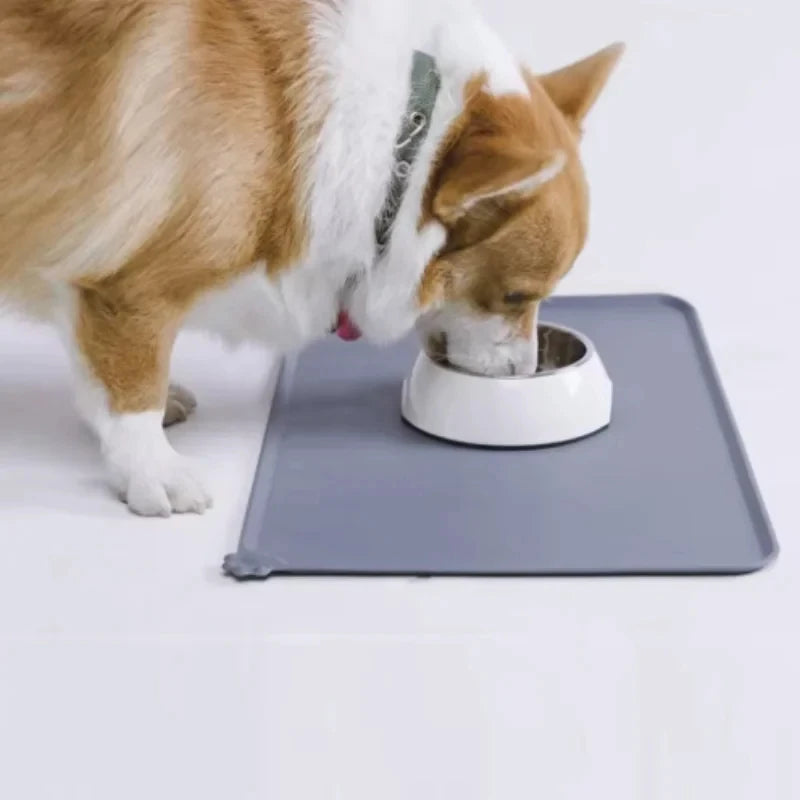 Silicone Pet Food Mat Waterproof Non-Slip Cat Dog Feeding Bowl Pad Easy Clean Pet Accessories