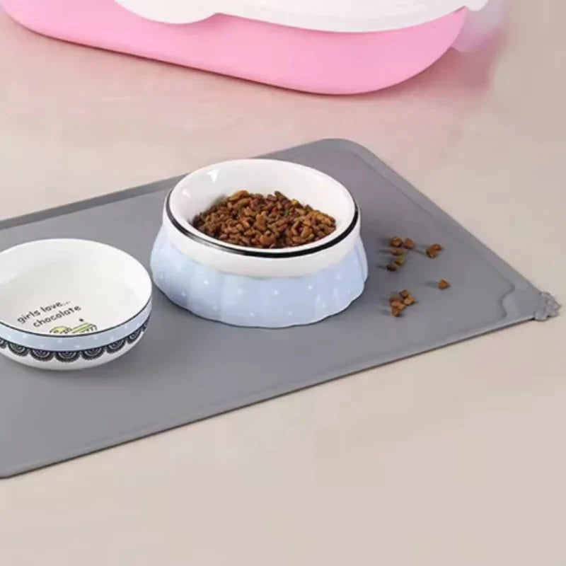 Silicone Pet Food Mat Waterproof Non-Slip Cat Dog Feeding Bowl Pad Easy Clean Pet Accessories