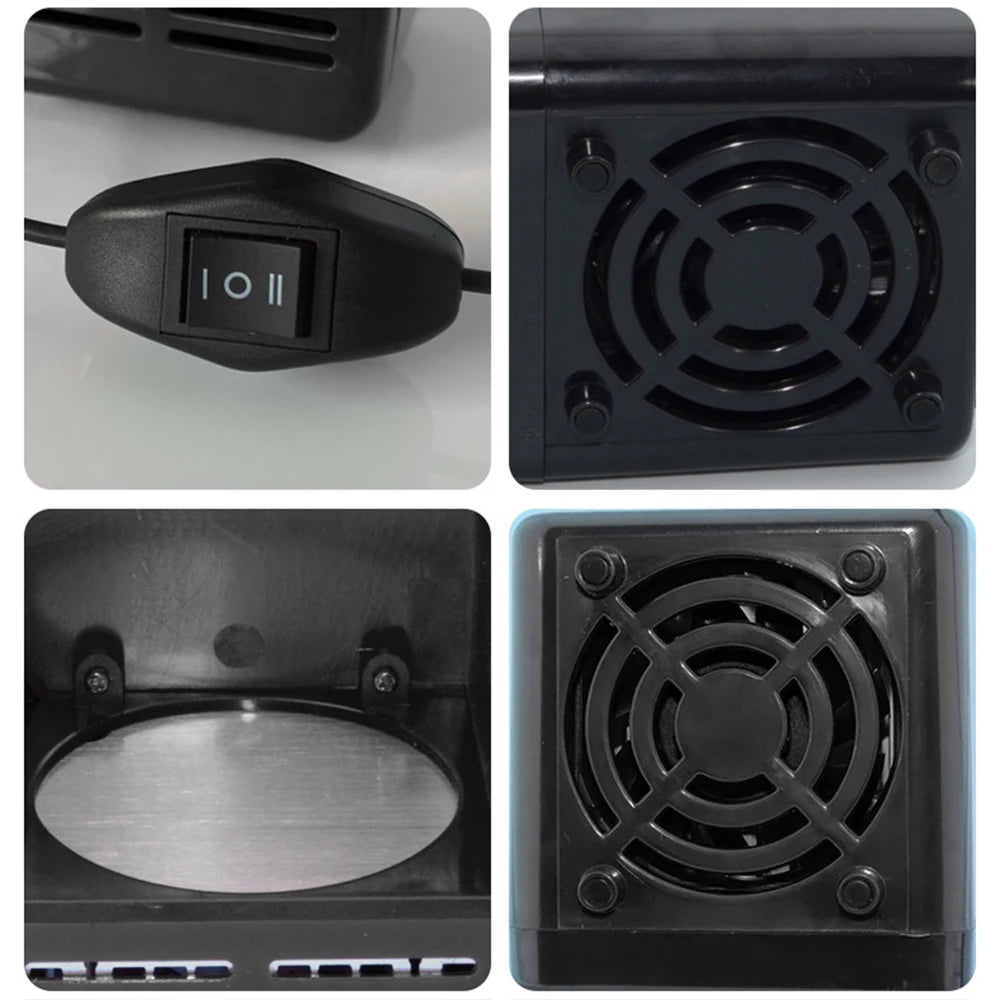 Mini USB Fridge Portable Cooler Beverage Drink Cans Cooler / Warmer Refrigerator for Car Laptop PC Computer Black Red Color 2025