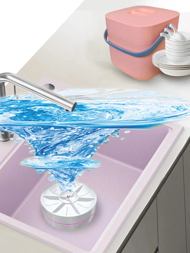 Portable Ultrasonic Dish Washer 18W Cordless Sink Dishwasher Wireless Dishwasher Household Sink Dishwasher for Household Kitchen
