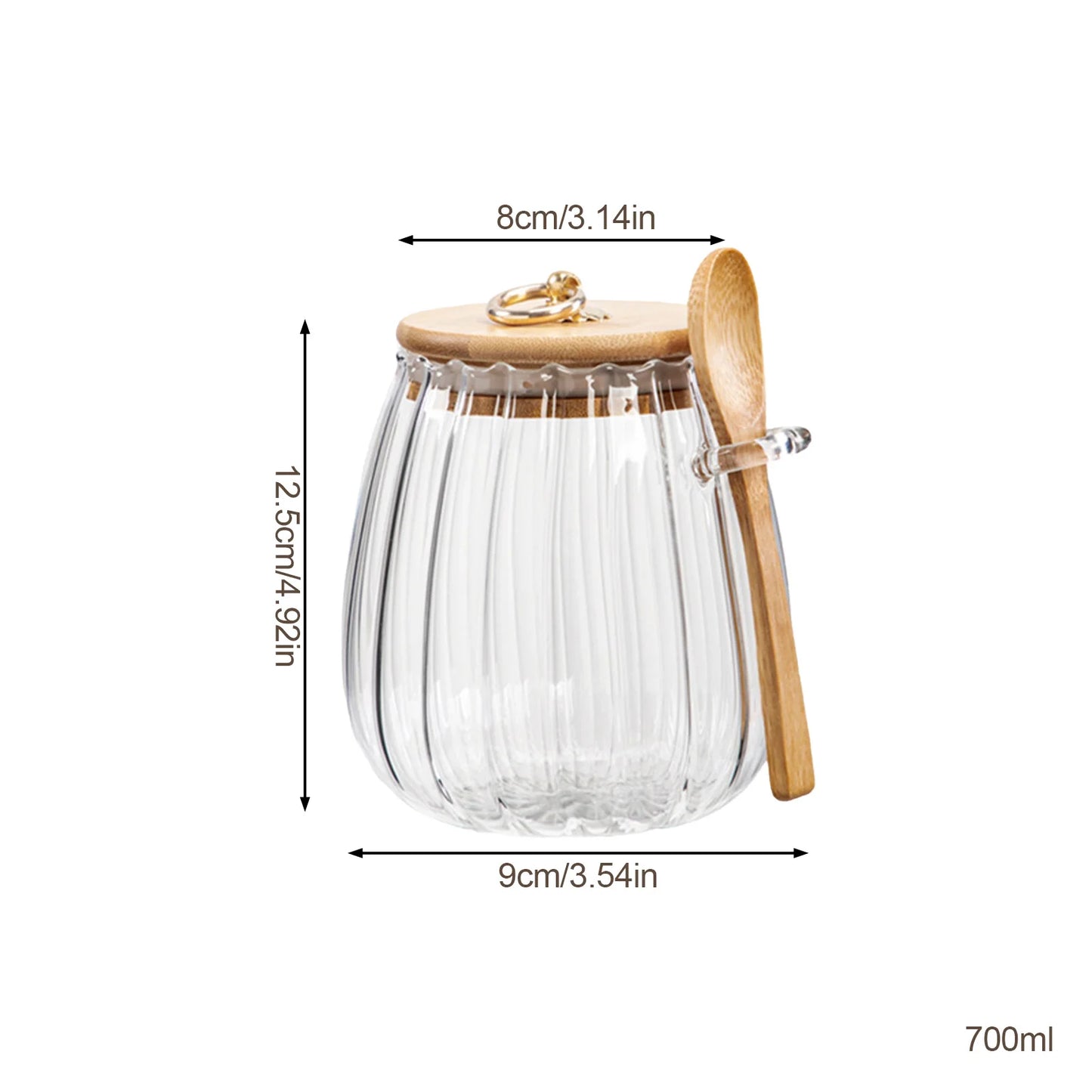 1pc Airtight Food Containers Kitchen Storage Pots Glass Jar with Lid Sealed Canister Sugar Tea Cans Hermetic Kitchen Coffee Jars