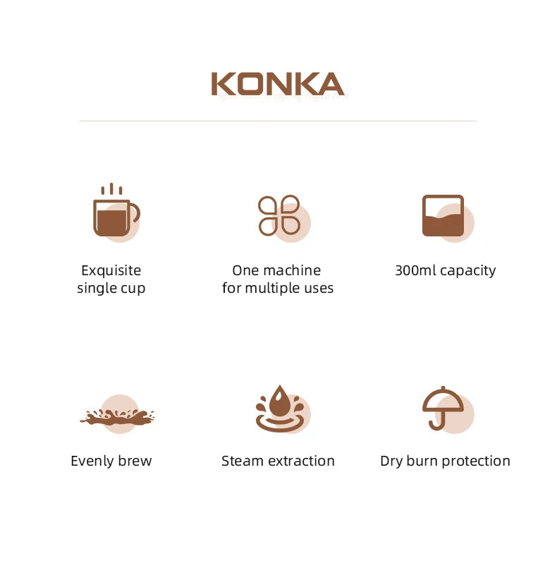 Electric drip coffee machine home small office tea brewing machine Portable Coffee Maker