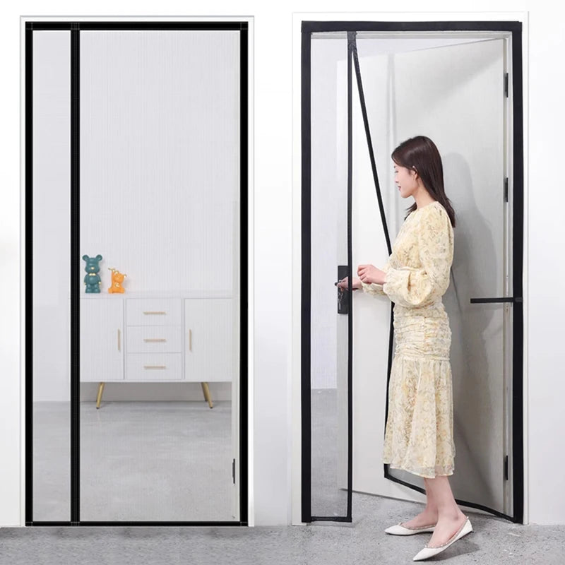 Magnetic screen door, hands-free mesh curtain, child and pet friendly, heavy-duty mosquito net, easy to install，Auto-Close