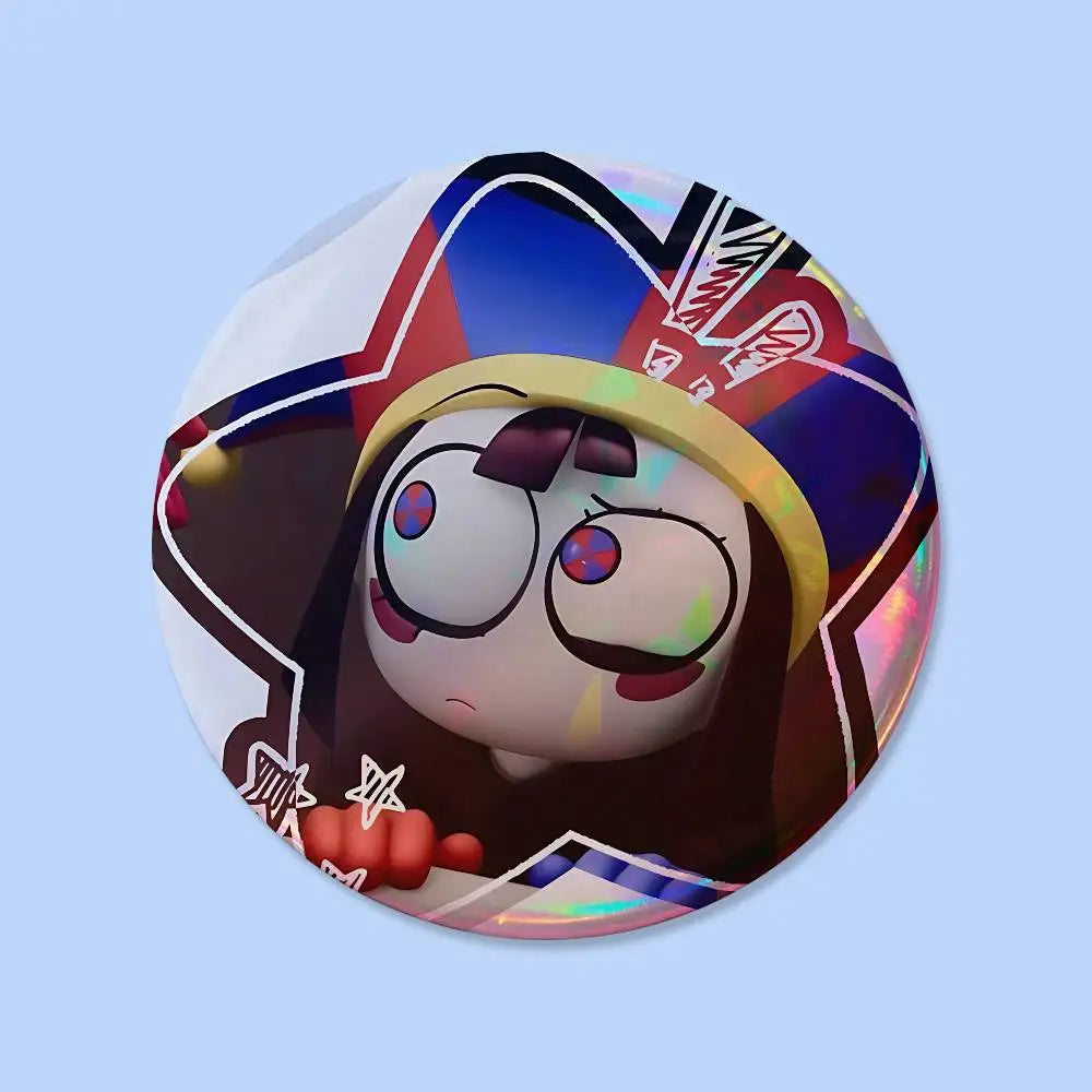 The A-Animated D-Digital Circus Badges 25 32 44 58 75 Mm Round Cosplay Pin Bag Decor Fans Collect Friends Gifts Brooch Souvenir