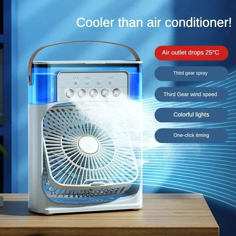 Lenovo Portable Humidifier Fan Air Conditioner Household Small Air Cooler Hydrocooling Air Adjustment For Office 3 Speed Fan New