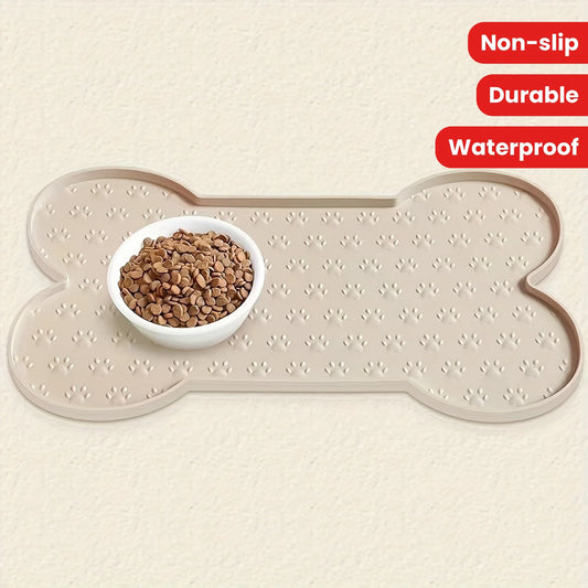 Silicone Dog Feeding Mat winter Non-Slip Pet Food Pad with Raised Edges Dog Mat Washable Waterproof Pet Bowl Pad Feeder Mats