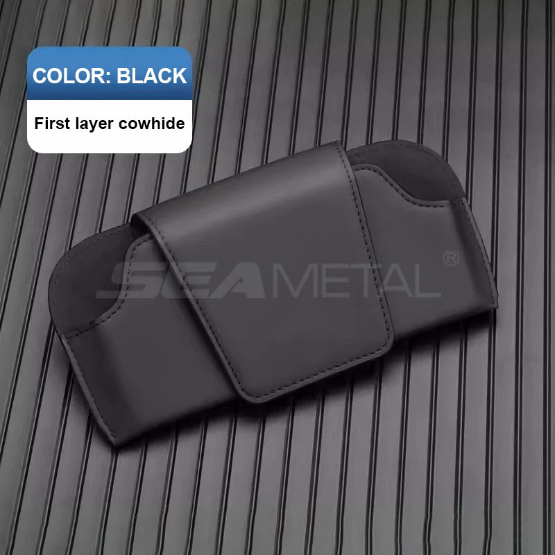 BLALION Car Glasses Case Auto Sun Visor Suede Glasses Holder Sunglasses Clip Card Ticket Holder Universal Interior Accessories