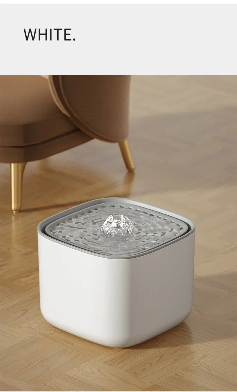3L Cat Water Fountain Auto ERecirculate Filter Large Capacity Filtring Cat Water Drinker 1USB Electric Mute Cats Water Dispenser