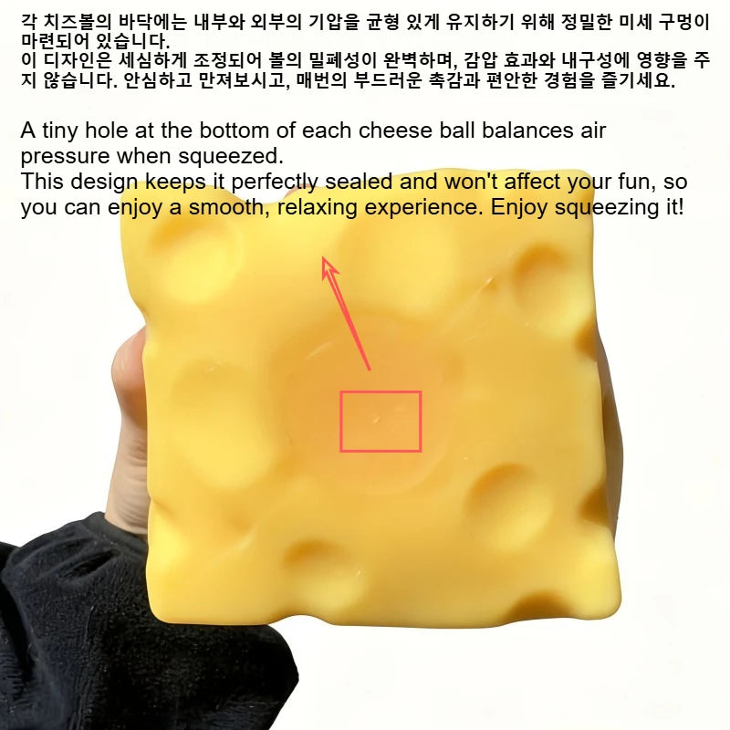 Giant Cheese Squeeze Toy Extra Large Size Cheese Squishy Fidget Toys Slow Rebound Shapeable Venting Ball for Adults Gifts
