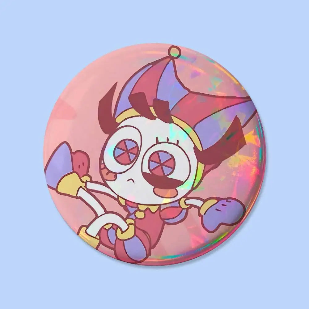 The A-Animated D-Digital Circus Badges 25 32 44 58 75 Mm Round Cosplay Pin Bag Decor Fans Collect Friends Gifts Brooch Souvenir