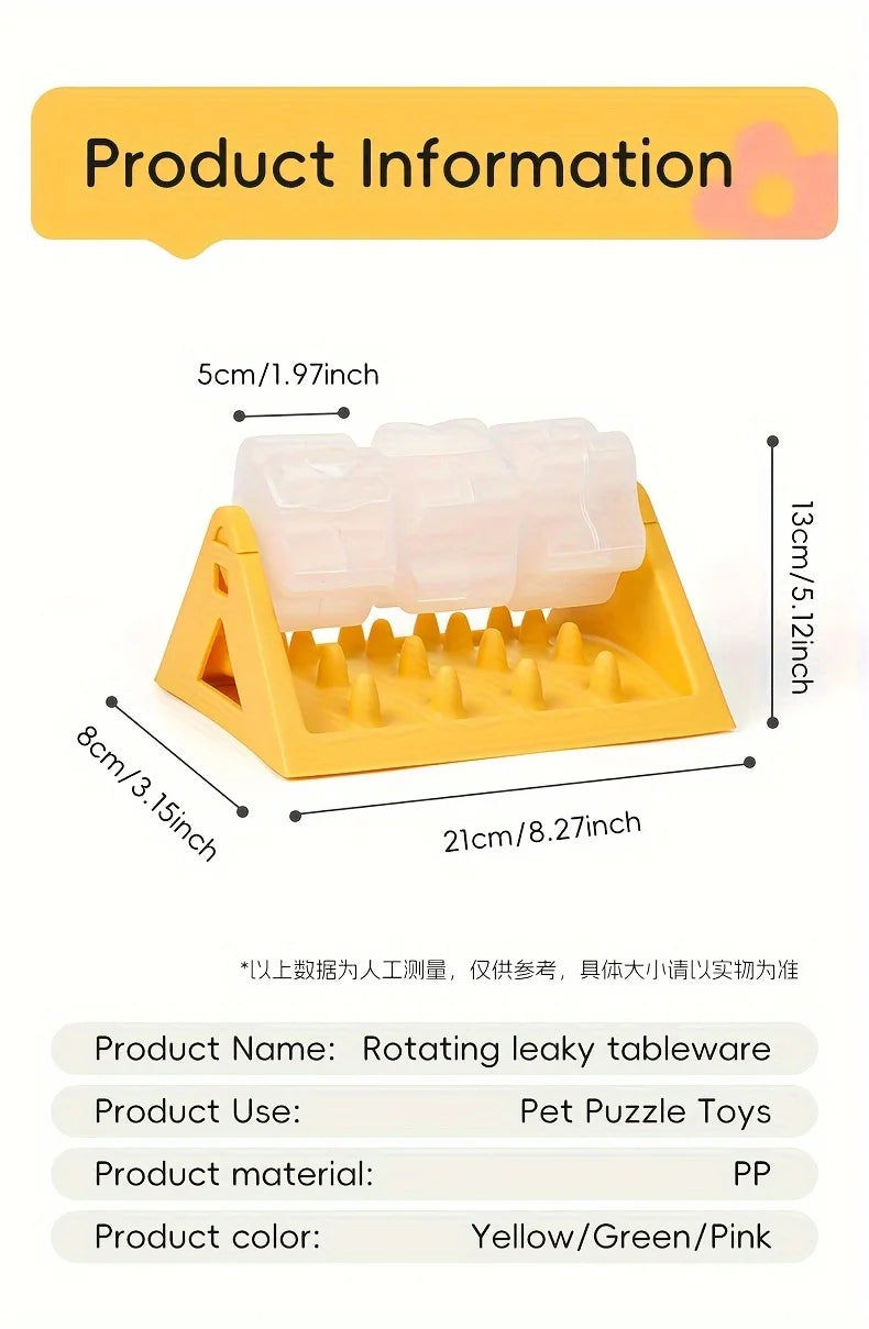 Interactive Dog Toys Food Dispenser Toy - Puzzle Feeder with Leak-Proof Design Slow-Feeding Design Durable PP Material for Dogs