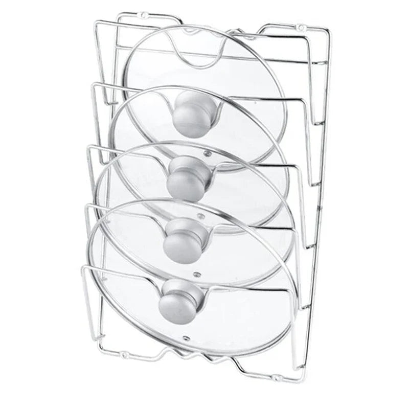 Kitchen Organizer Rack Wall Hanging Pot Cover Rack Five-Layer Pot Lid Metal Rust-Free Multifunctional Rack Pot Lid Storage Rack