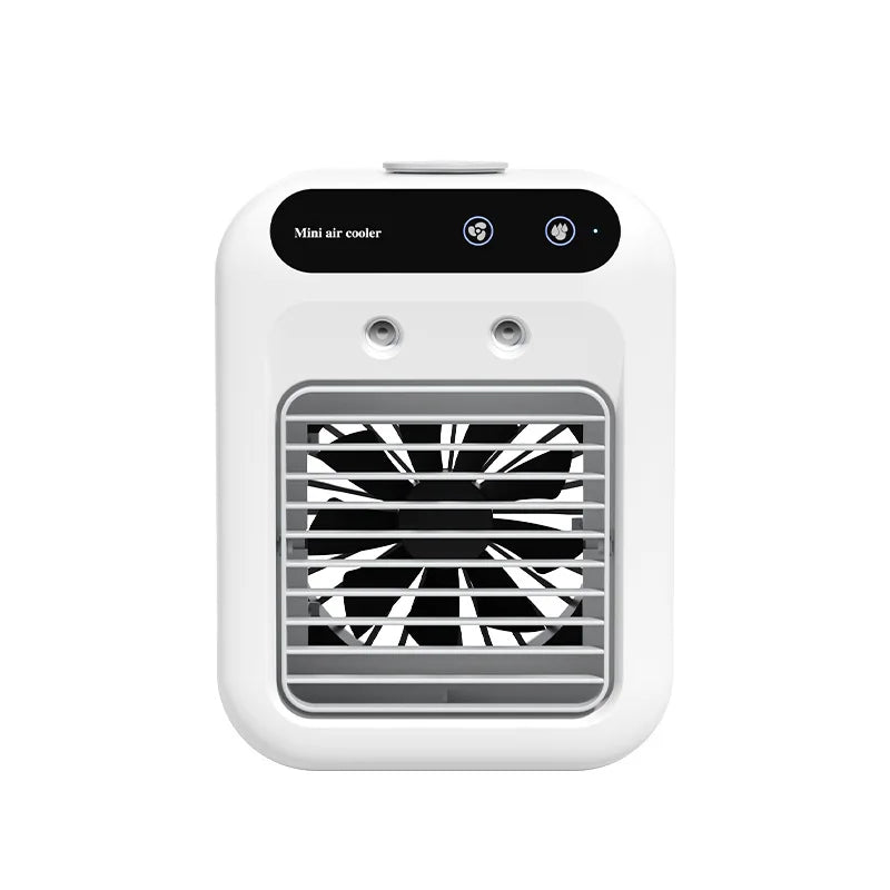 Portable Dormitory Spray Cooler with Humidification, Electric Fan, Desktop Mobile Air Cooler for Small Household Air Conditioner