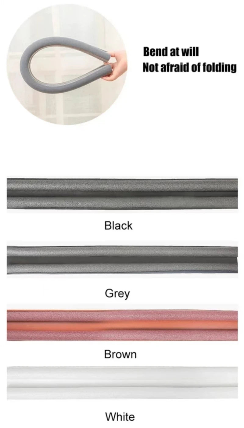 2-Pack Flexible Under Door Draft Stopper Bottom Seal Strip Weather Strip Anti-Cold Gap Blocker Thicker Sealing Strip 93 men di