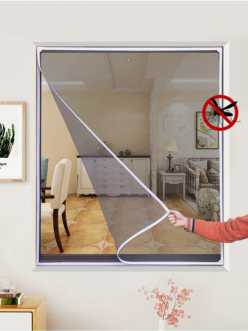 DIY Custom size 2025 Magnetic screen window, mosquito net magnetic curtain, invisible, household magnet self-adhesive window